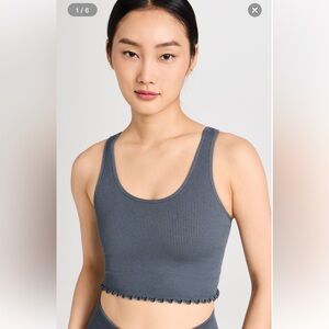Spiritual Gangster Amor Crop Tank in Slate